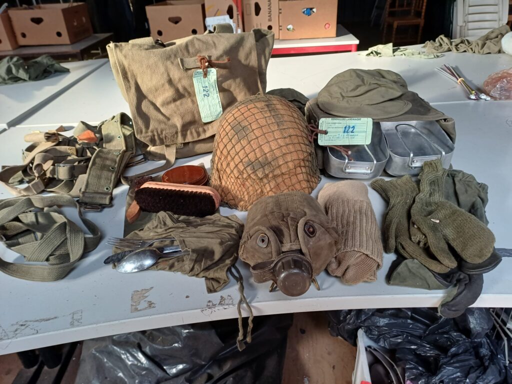 Verzameling militaire uitrusting